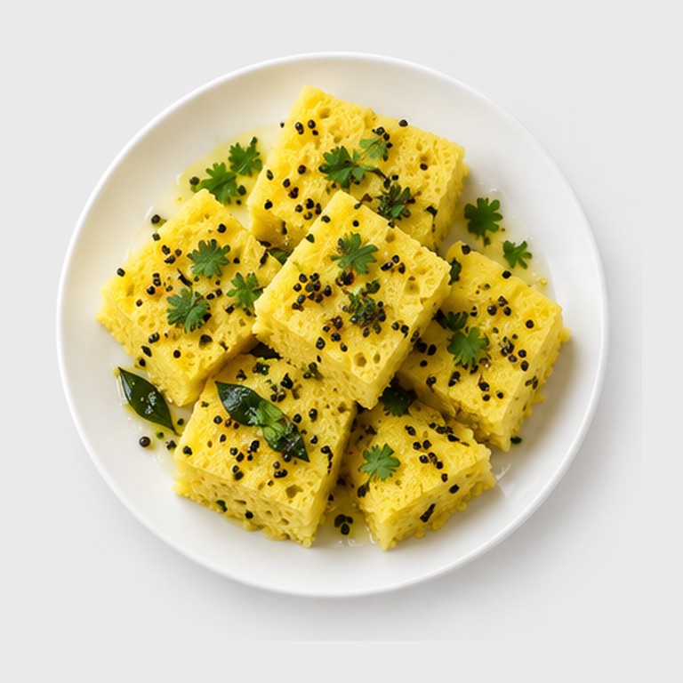 Gâteau de pois chiches vapeur façon dhokla (Gujarat)