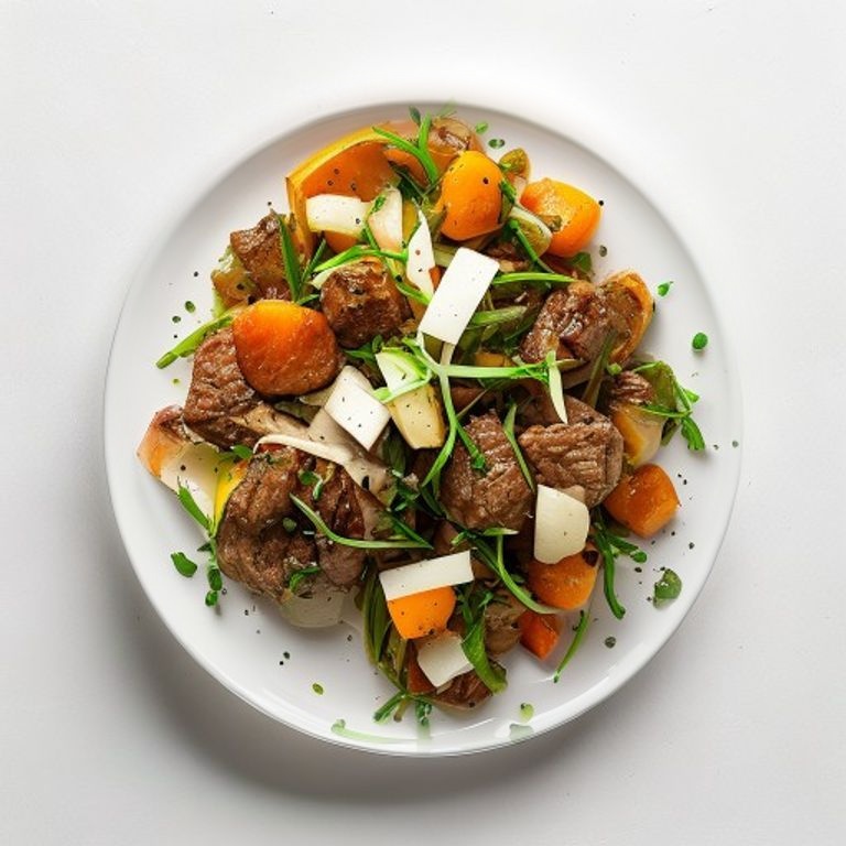 Bœuf haché, endives et carotte mijotés