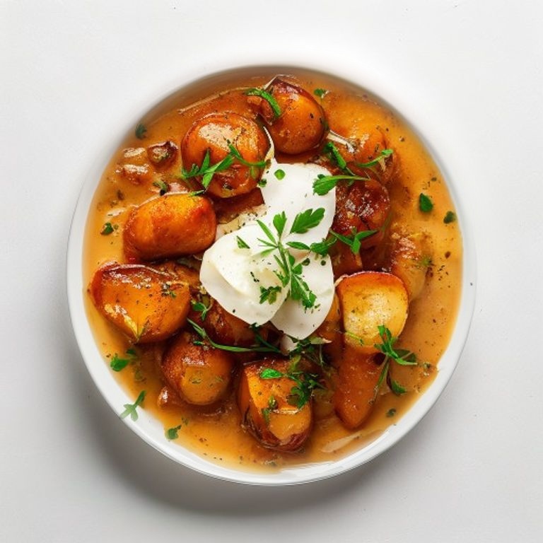Curry de poulet et patate douce au lait de coco
