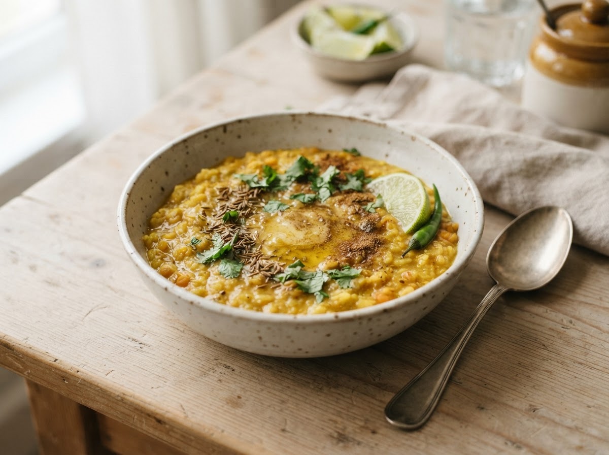 Riz aux lentilles épicé façon khichdi