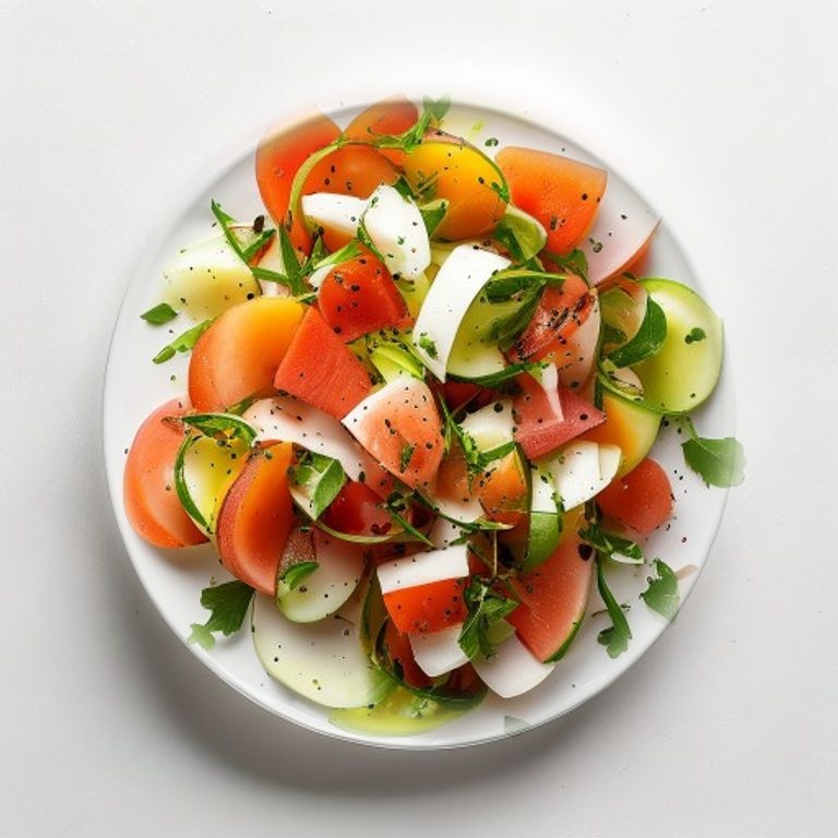 Salade d'artichauts, melon et jambon