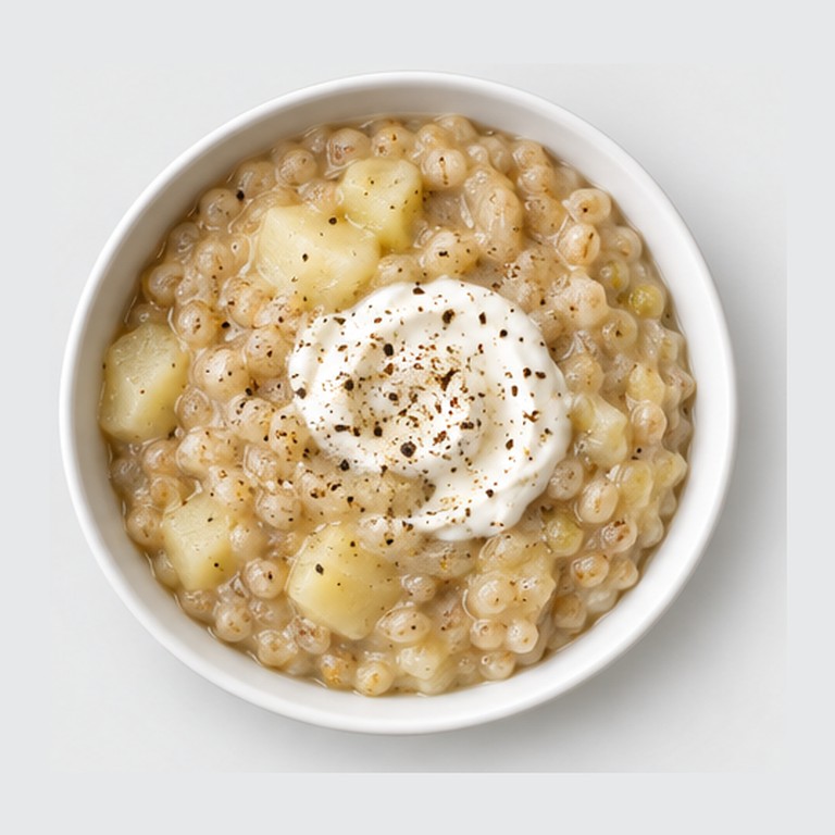 Bouillie d'orge et pommes de terre façon mulgipuder