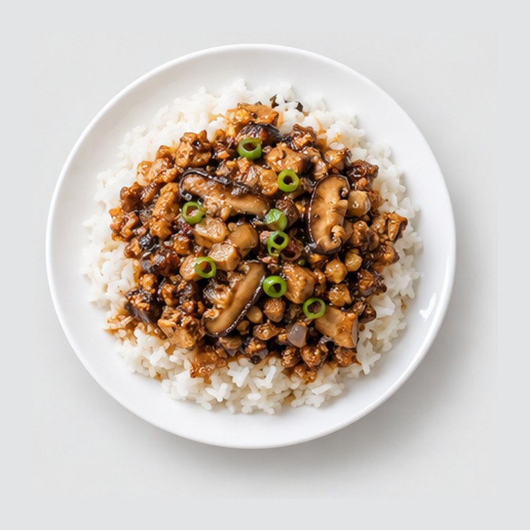 Riz au mijoté taïwanais façon lu rou fan végétarien