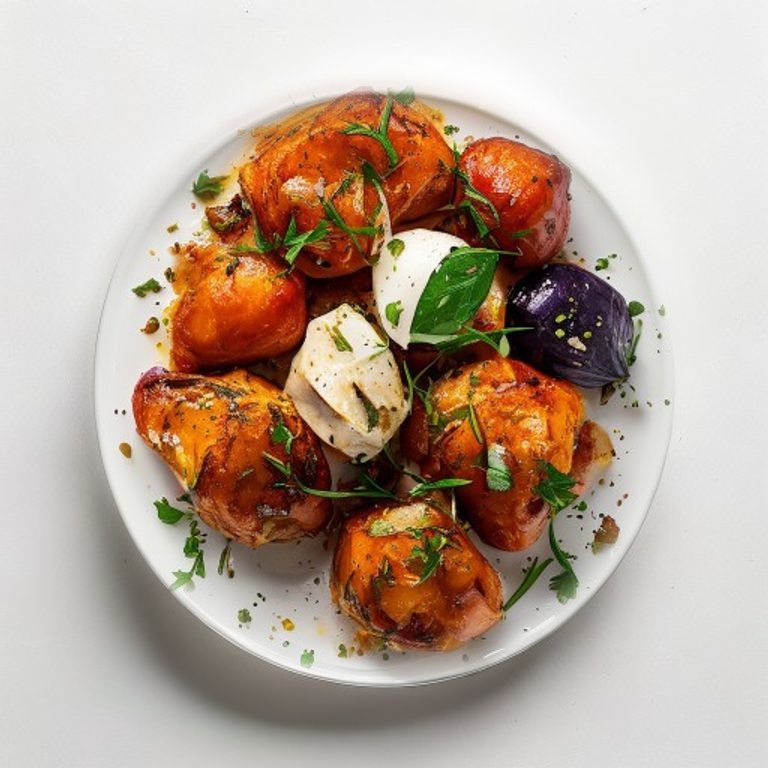 Poulet, aubergine, poivron et cumin