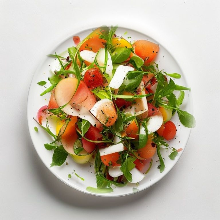 Salade d'abricot, radis et menthe