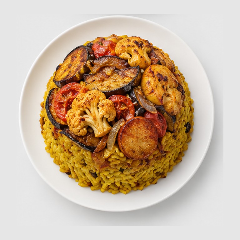 Maqluba de Légumes (Tour de Légumes-Riz Irakien)