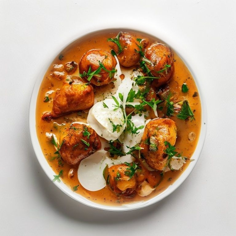 Poulet et chou-fleur au curry et lait de coco