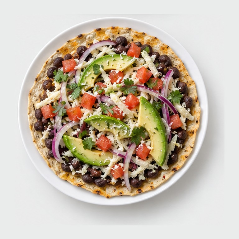 Pizza oaxacaine façon tlayuda végétarienne