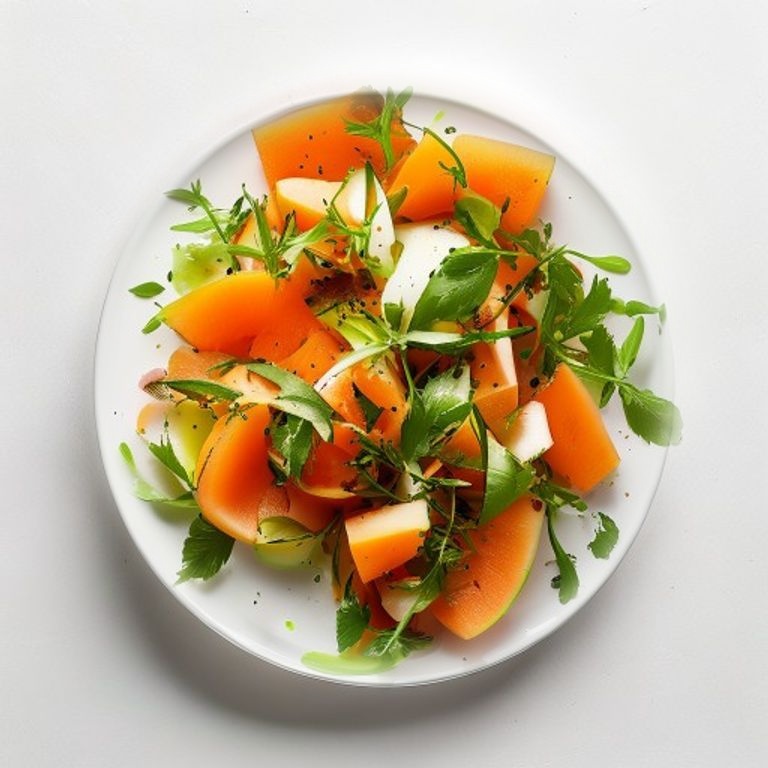 Salade de melon, carotte et menthe