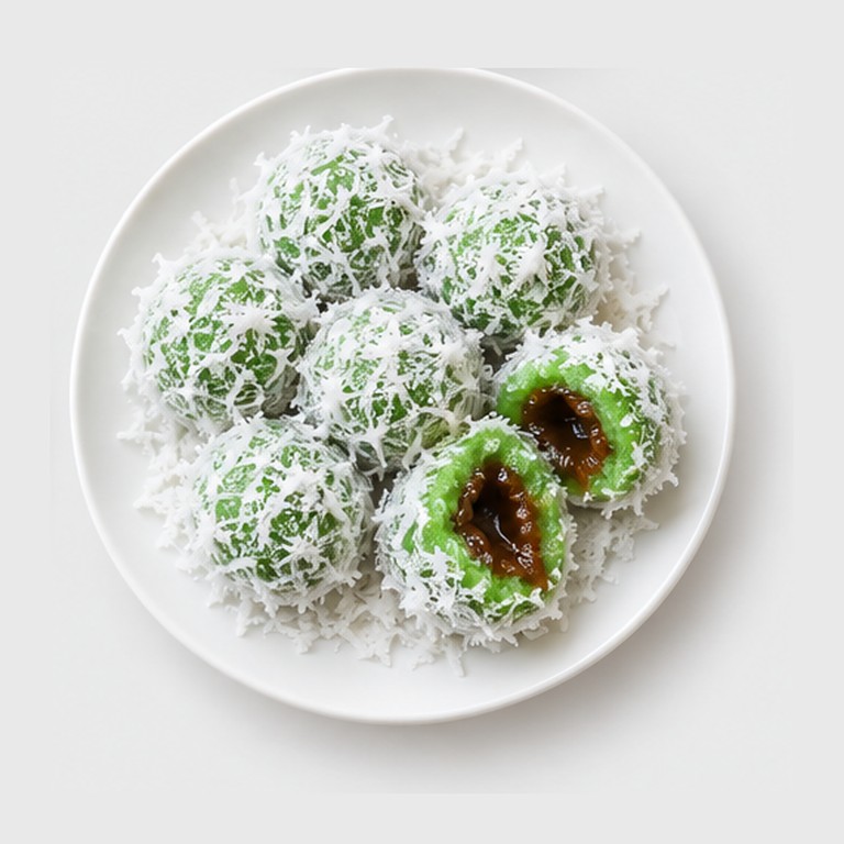 Boules de riz gluant façon klepon (Indonésie)