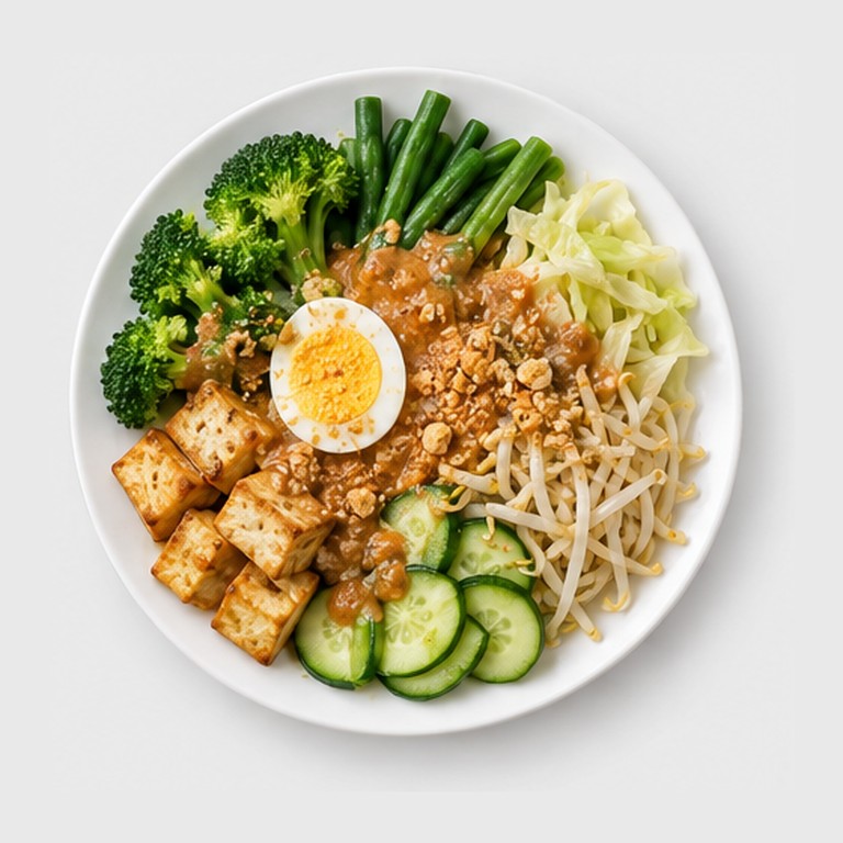 Salade sauce cacahuètes façon gado gado (Indonésie)