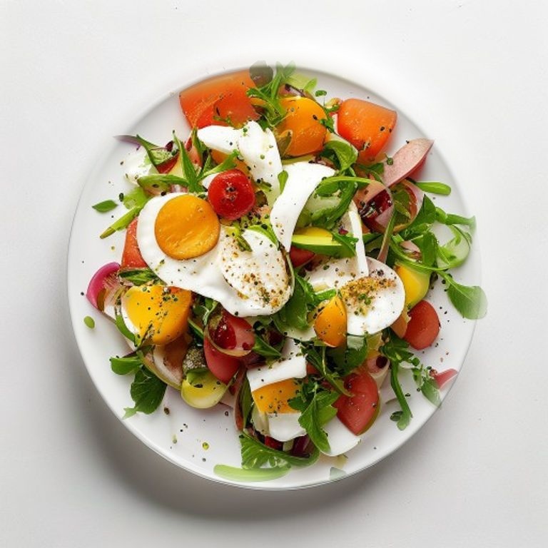 Salade de thon, pois chiches et oeuf