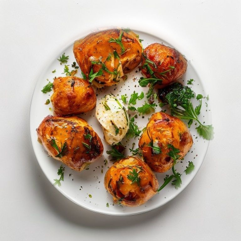 Poulet, chou-fleur et poivron rôtis au cumin