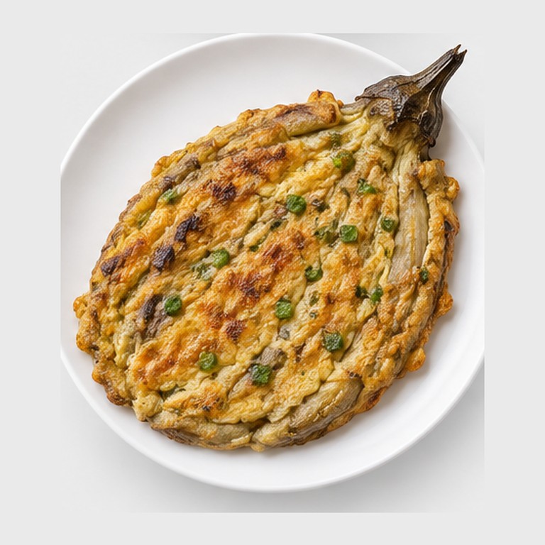 Omelette d'aubergine grillée façon tortang talong
