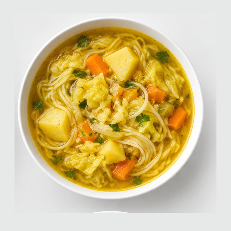 Bouillon épicé au curcuma façon soto légumes