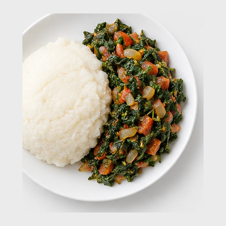 Polenta du Zimbabwe aux légumes façon sadza ne muriwo