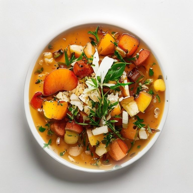 Soupe de légumes et semoule façon carbonada criolla