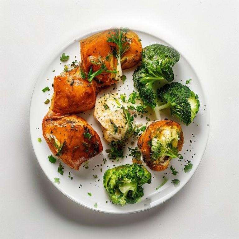 Poulet, chou-fleur et brocoli au cumin