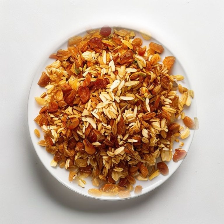 Granola maison doré au four, miel et amandes