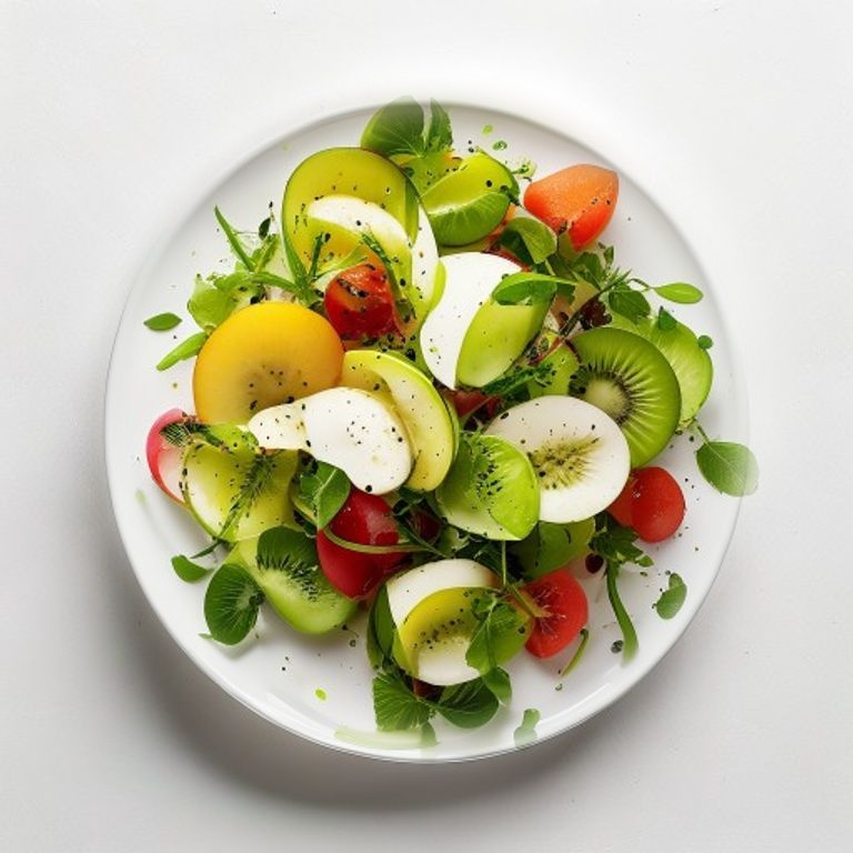 Salade de poire, kiwi et menthe