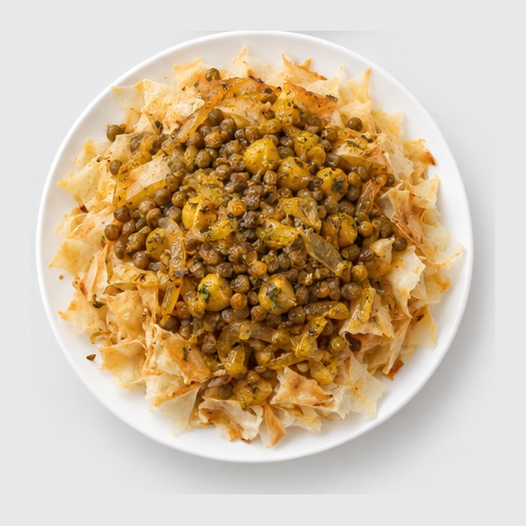 Feuilles de bastilla aux lentilles façon rfissa (Maroc)