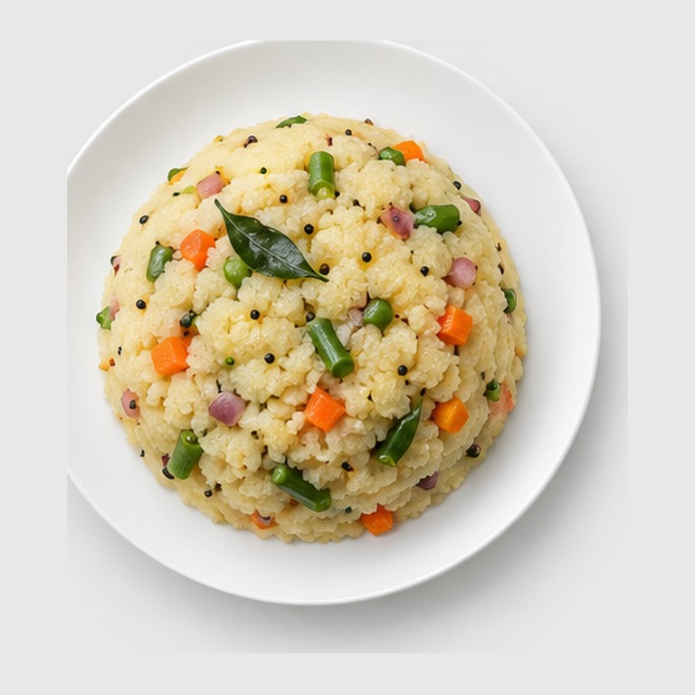 Semoule de riz aux légumes façon upma (Inde du Sud)
