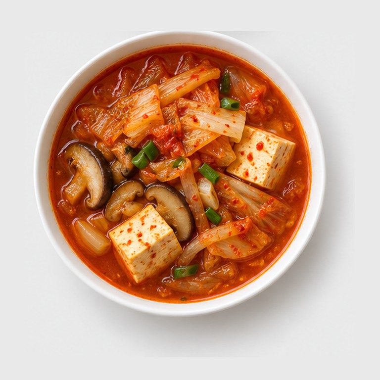 Soupe de kimchi façon kimchi jjigae végétarien