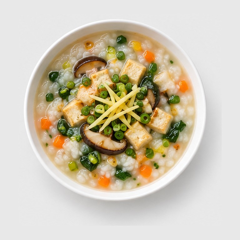 Congee aux Légumes (Bouillie de Riz Cantonaise)