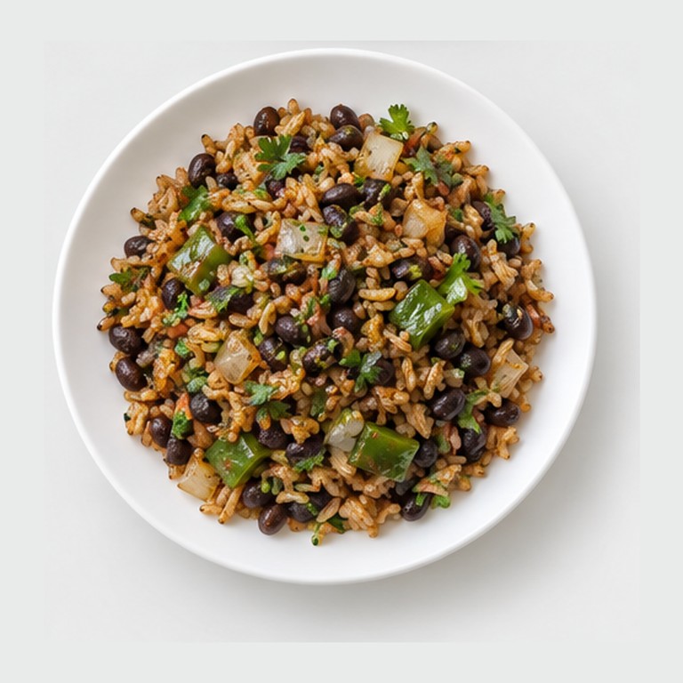 Riz aux haricots noirs sautés façon gallo pinto