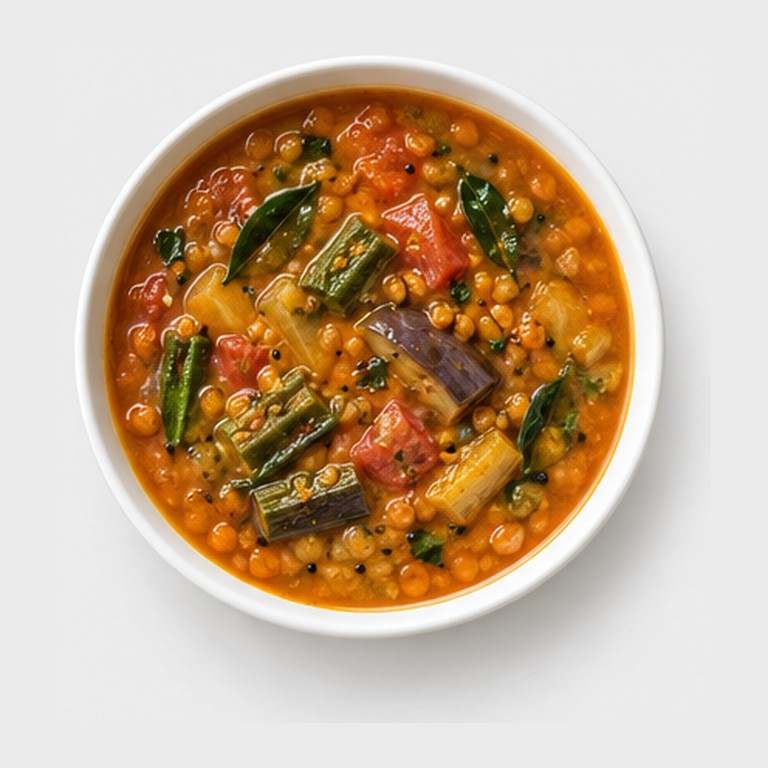 Soupe-curry lentilles légumes façon sambar (Tamil Nadu)