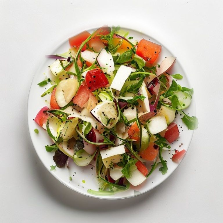 Salade de chou-fleur, radis et noisettes