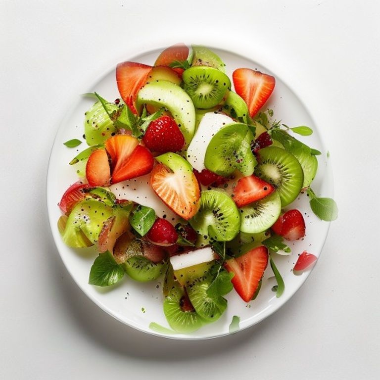 Salade de kiwi, fraise et menthe