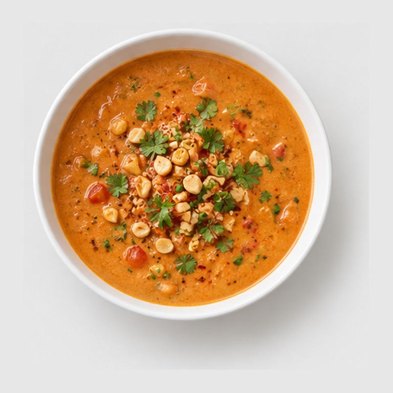 Soupe aux cacahuètes façon peanut soup végétarien