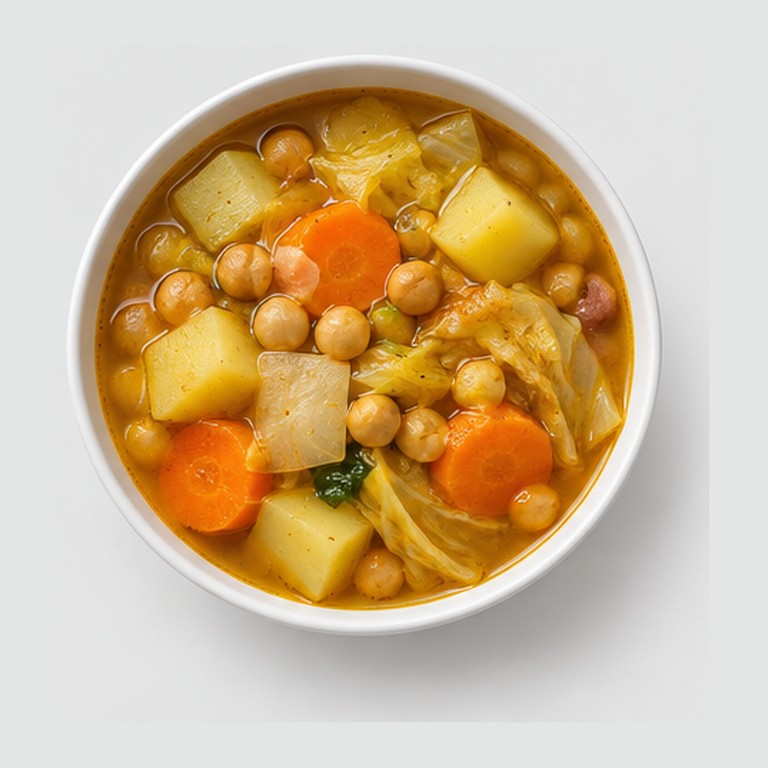 Pot-au-feu espagnol aux pois chiches façon cocido madrileño végétarien
