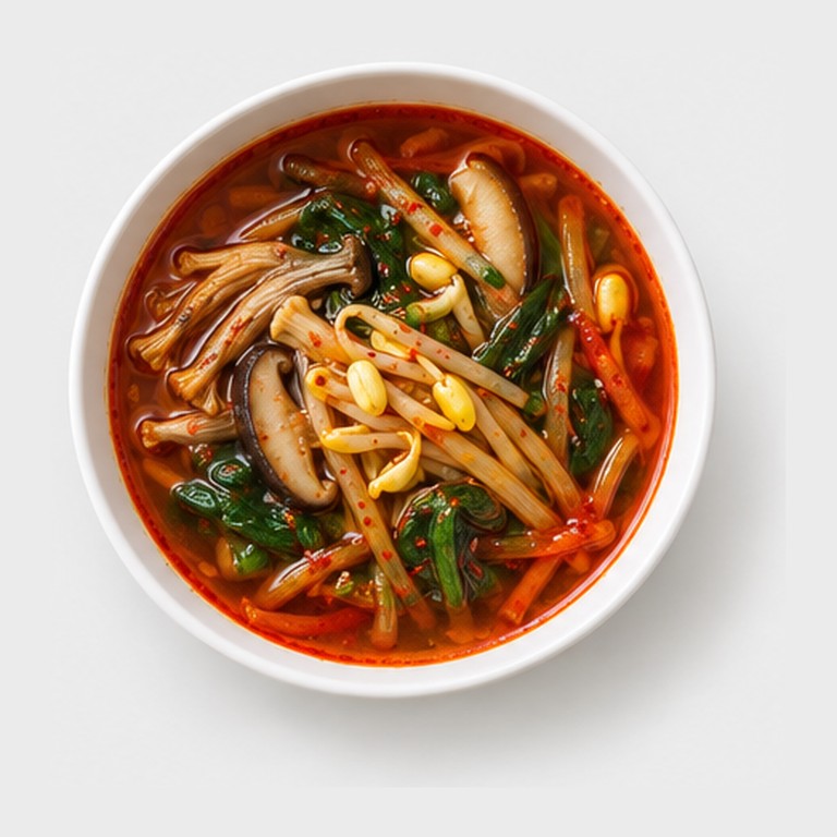 Soupe rouge épicée coréenne façon yukgaejang végétarien