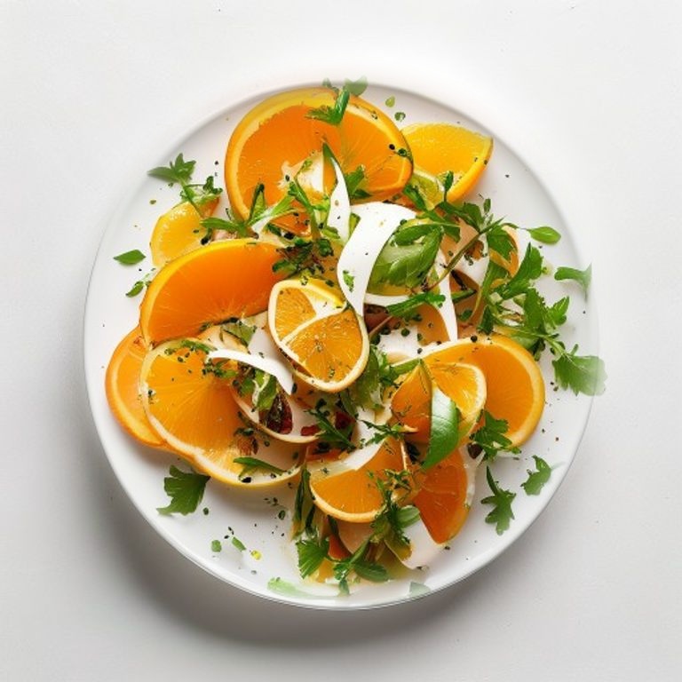 Salade d'orange, poire et noisettes
