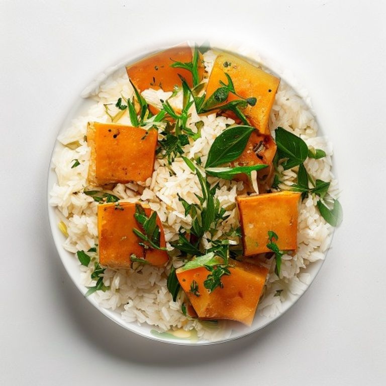 Tofu et légumes au lait de coco façon lu ika végétarien