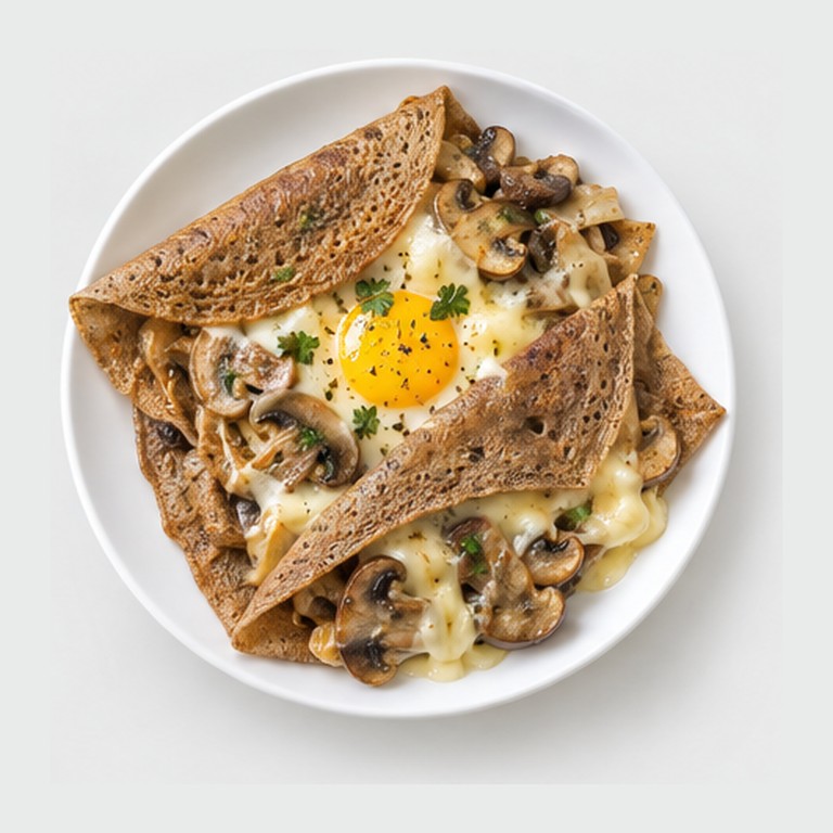 Galettes de Sarrasin aux Champignons et Emmental
