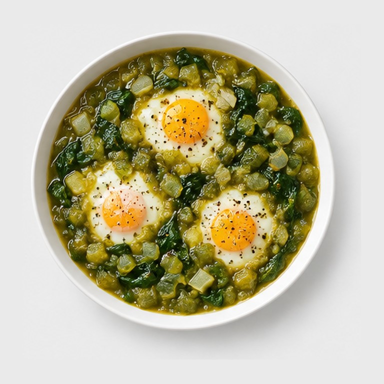 Tomatilles-épinards façon shakshuka verde (Israël)