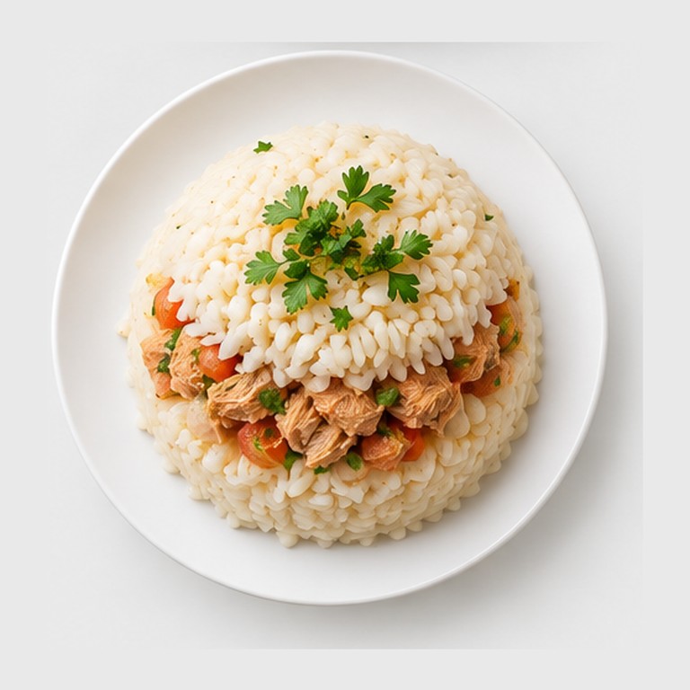 Dôme de riz farci au thon façon arroz tapado al atún
