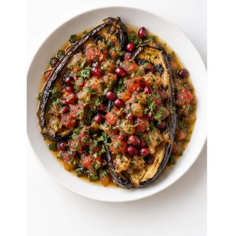 Aubergines grillées irakiennes façon masgouf végétarien