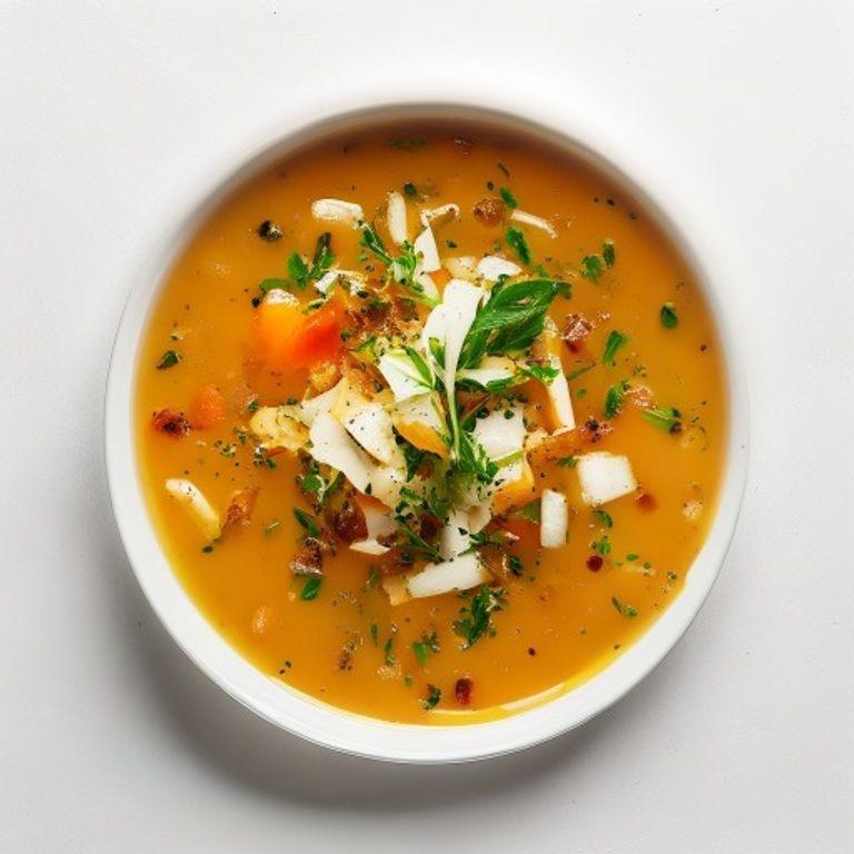 Soupe de potiron, carotte et poireau