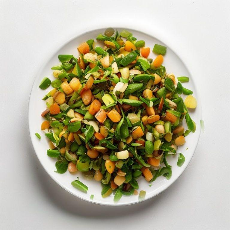 Salade de lentilles vertes, échalote et carotte