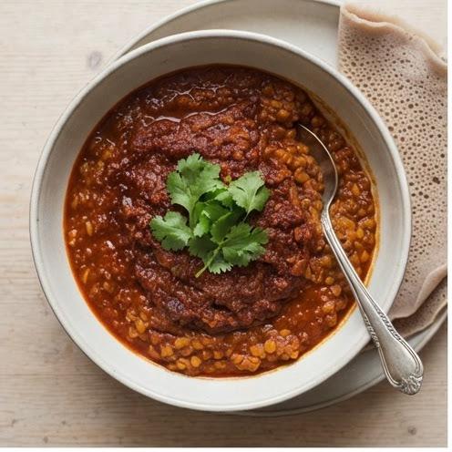 Lentilles rouges au berbéré façon addis