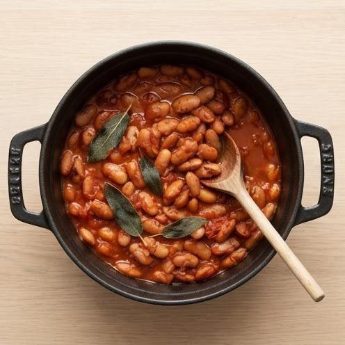 Haricots mijotés à la sauge façon fagioli e verdure