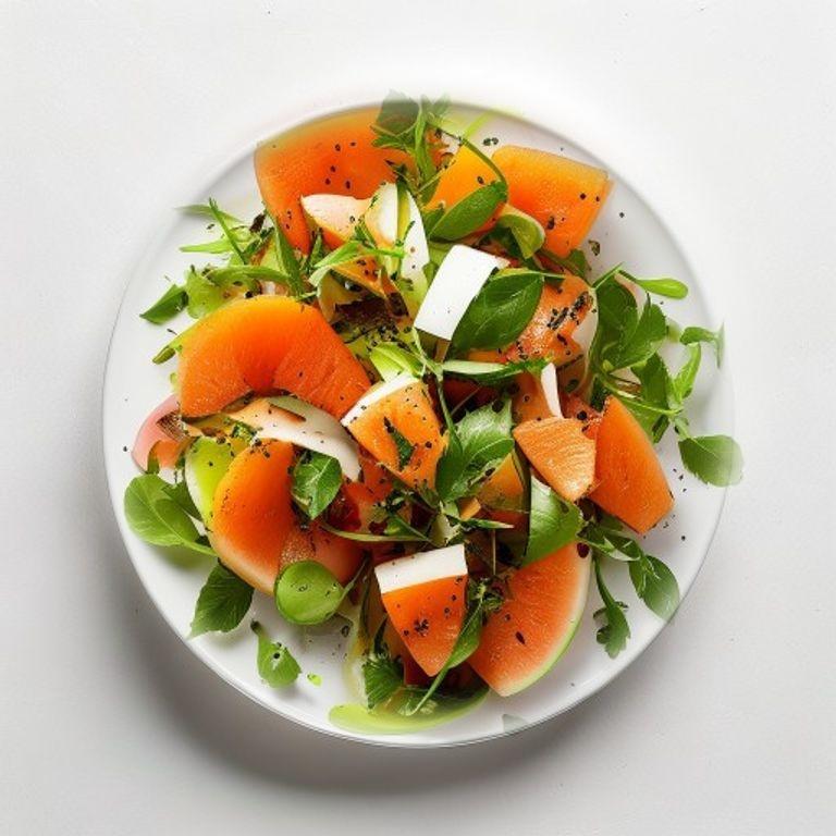 Salade de poulet, melon et menthe