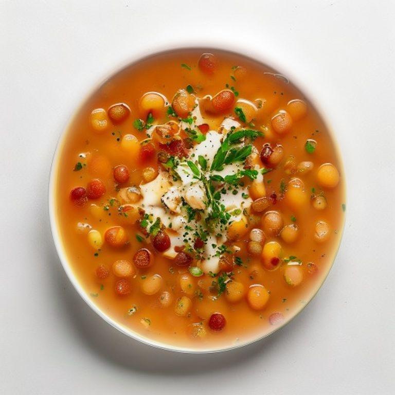 Soupe de lentilles corail au lait de coco