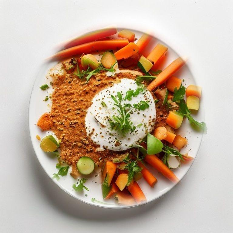 Houmous de pois chiches et crudités