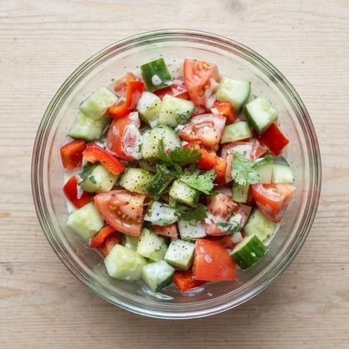 Salade de légumes au lait de coco et citron vert façon ika mata simplifié