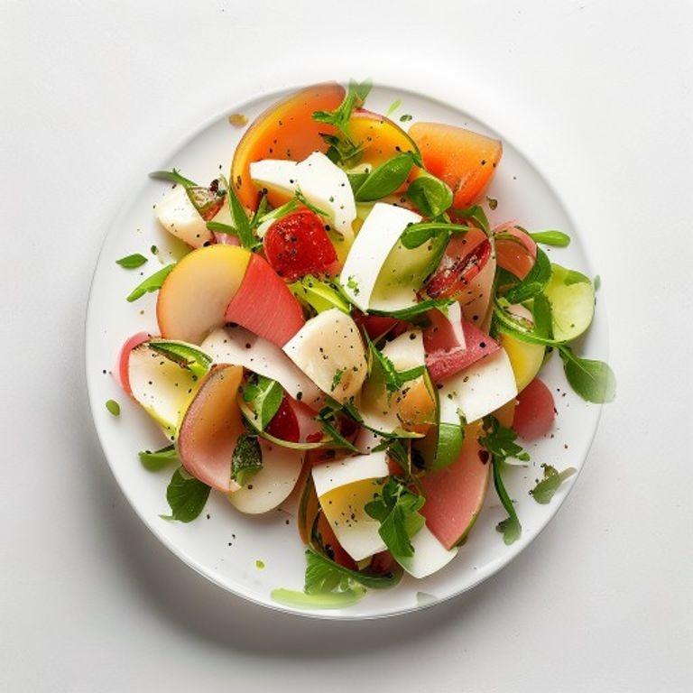 Salade de poire, jambon et emmental